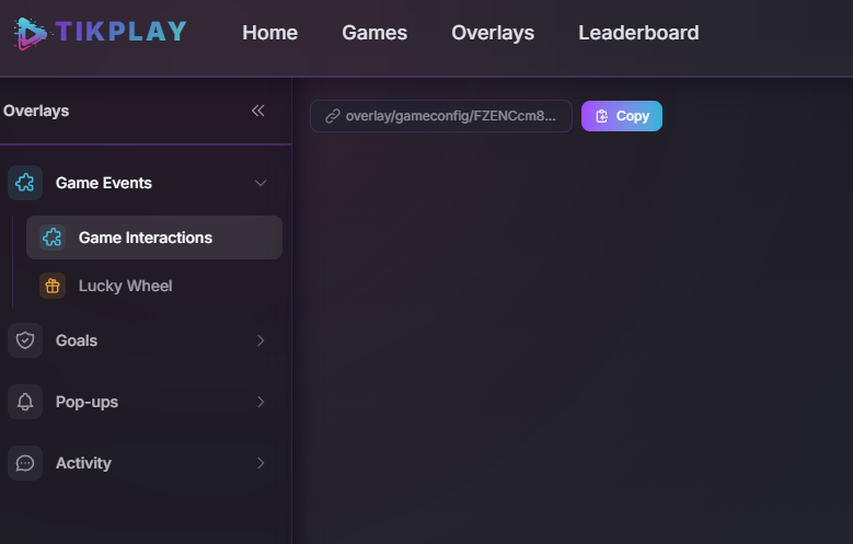 Copy the overlay link