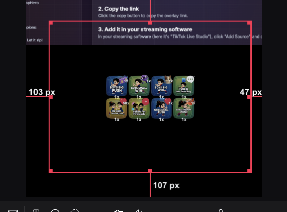 Resize and position the overlay