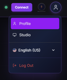 Open your profile from the top right